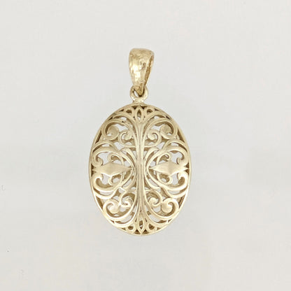 Oval Filigree Pendant Charm