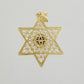 Gold Star of David Filigree Pendant with Black Onyx – Handcrafted Artisan Necklace