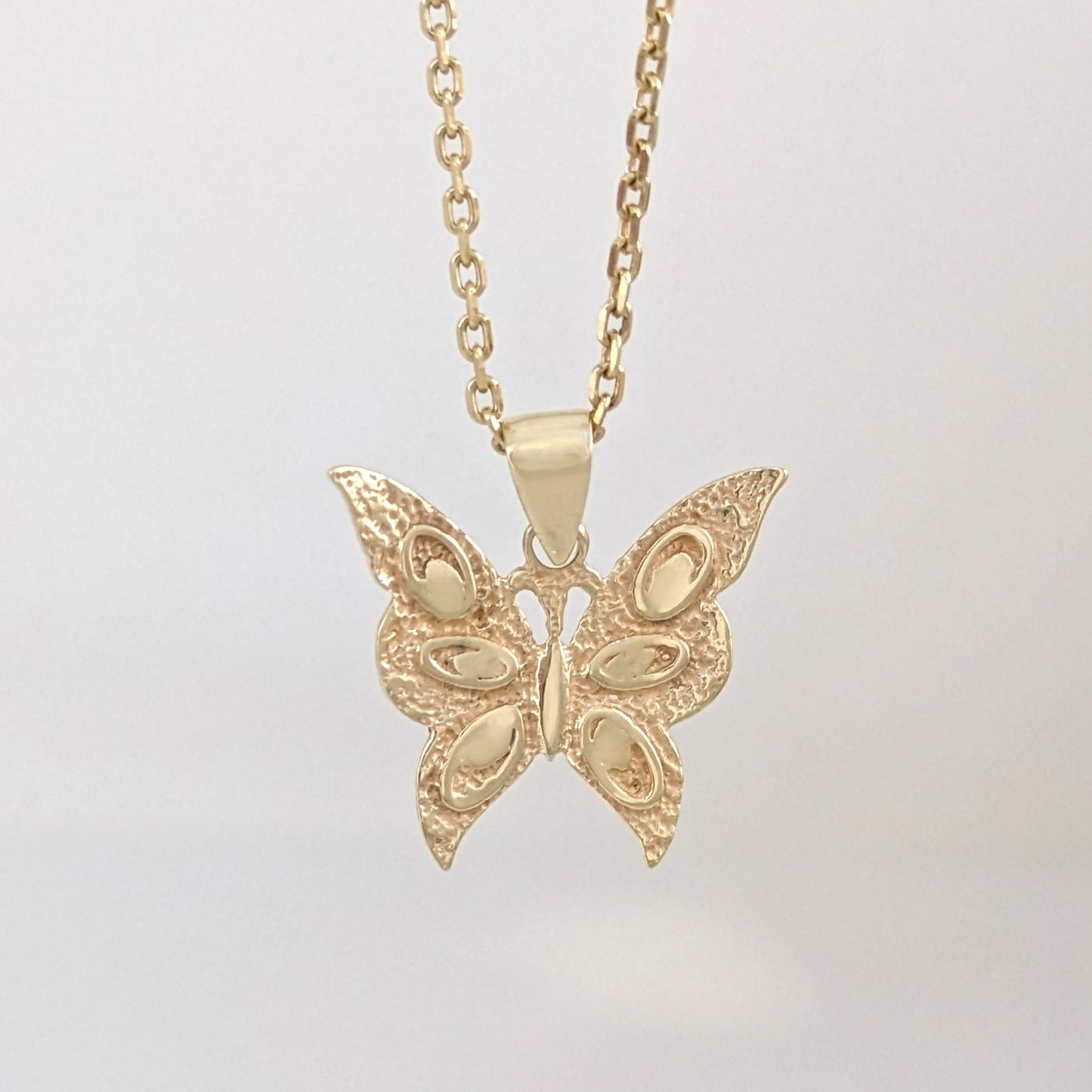 Gold Butterfly Necklace 18k Gold Over Bronze Minimalist Butterfly Pendant Dainty Nature Jewelry