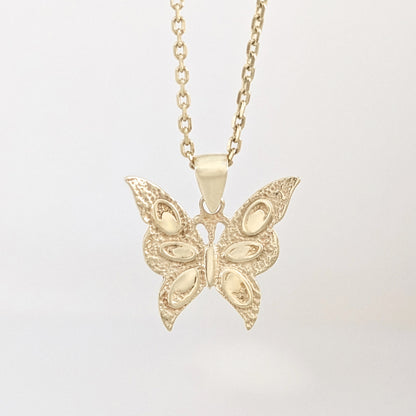 Gold Butterfly Pendant 18k Gold Over Bronze Minimalist Butterfly Pendant Dainty Nature Jewelry