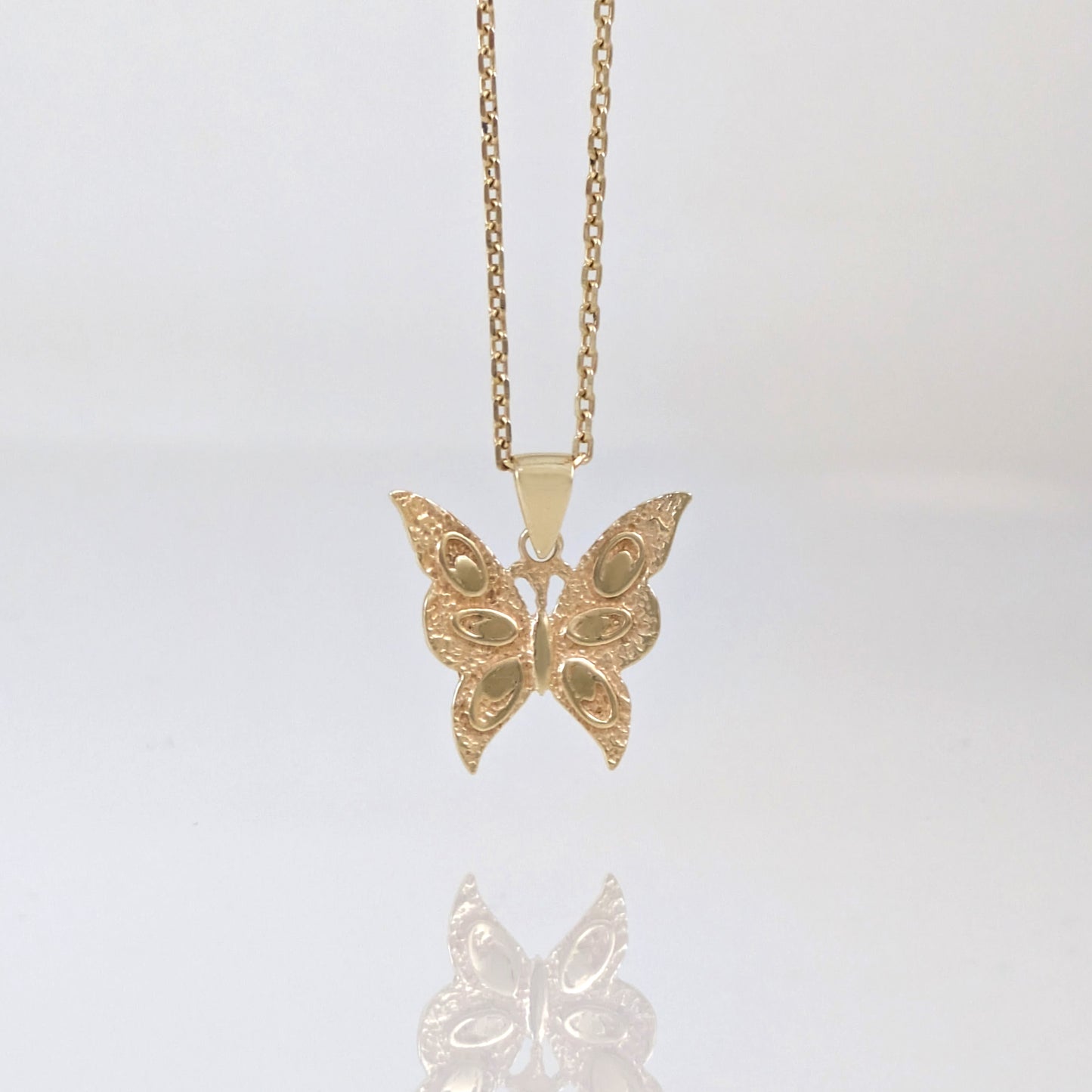 Gold Butterfly Necklace 18k Gold Over Bronze Minimalist Butterfly Pendant Dainty Nature Jewelry