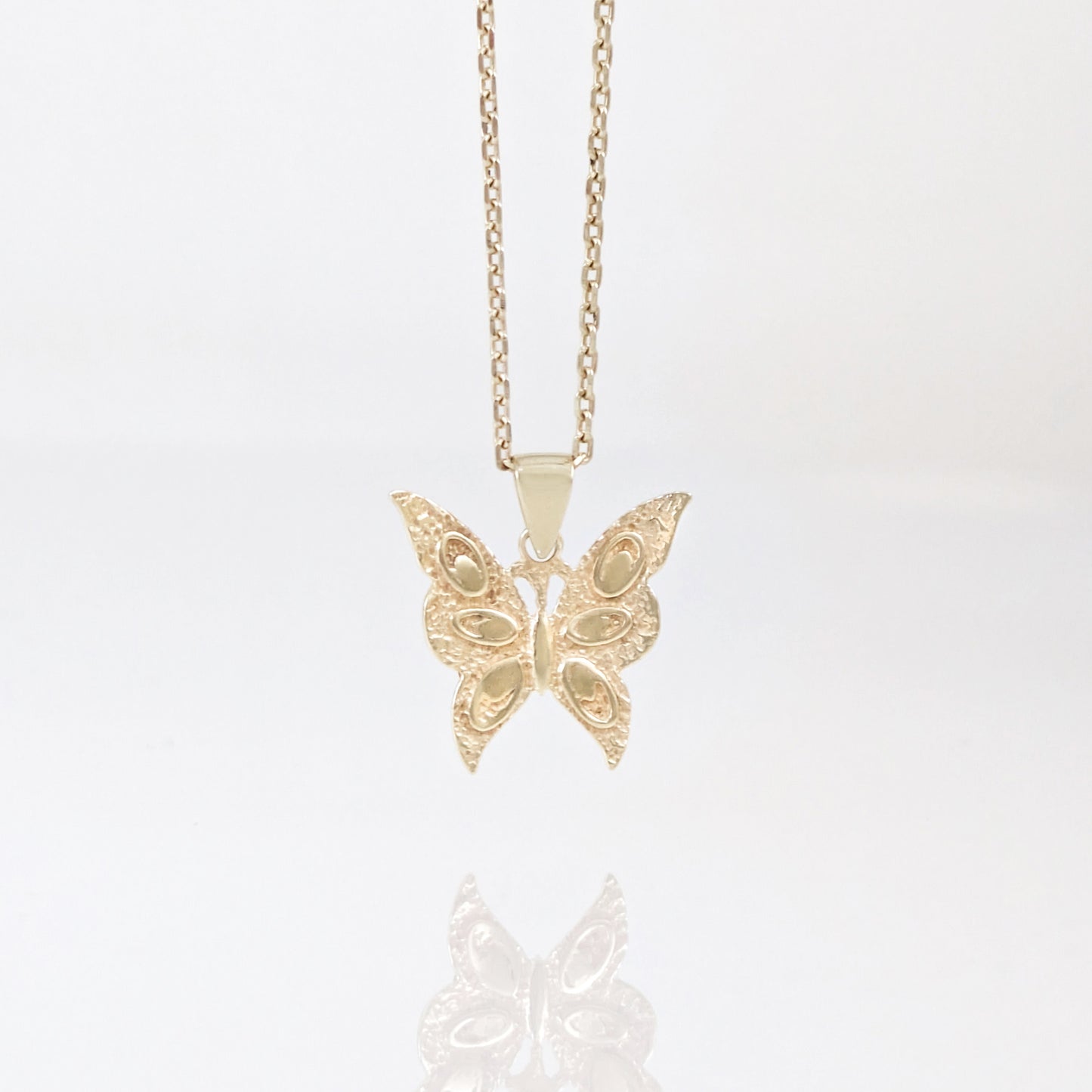 Gold Butterfly Pendant 18k Gold Over Bronze Minimalist Butterfly Pendant Dainty Nature Jewelry