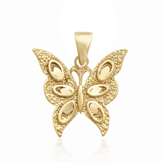 Gold Butterfly Necklace 18k Gold Over Bronze Minimalist Butterfly Pendant Dainty Nature Jewelry
