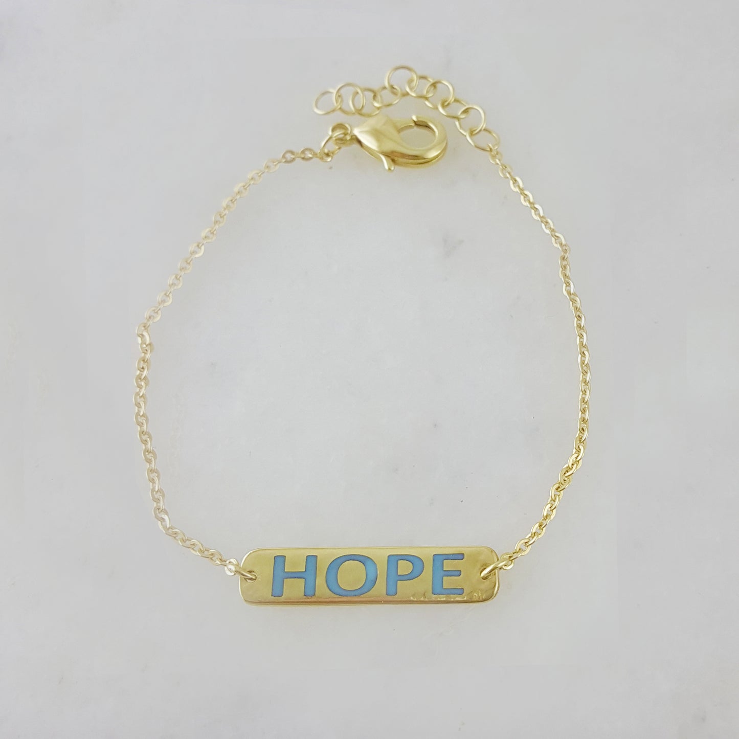 Personalized Enamel Bracelet, Custom Message Bracelet, Solid and Perfect Gold Color, Gift for Her