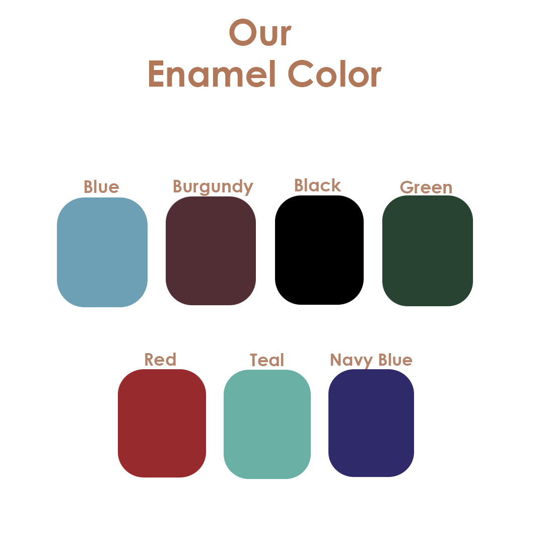 Initial Necklace, Personalized Jewelry ,Gifts for Her, Enamel Necklace 18k Gold Over Bronze