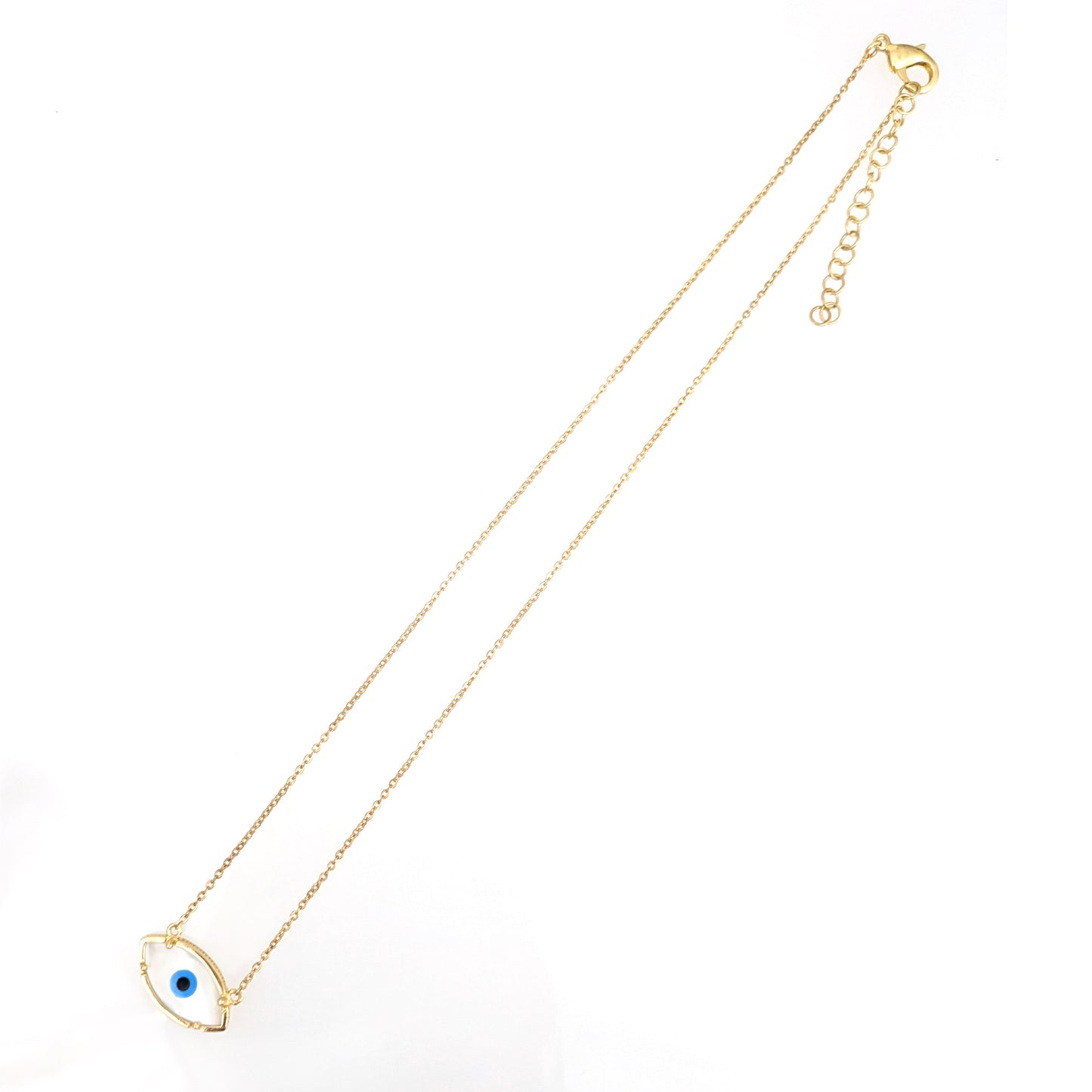 Mother of Pearl Evil Eye Necklace Turkish Nazar Necklace