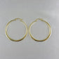 High Polished  Statement Graduated Gold Hoop Earrings 2''