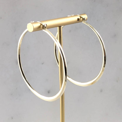 High-Polish J. Lo Hoop Earrings – Bold Gold Statement Hoops - TurkishBling