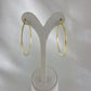 High Polished  Statement Graduated Gold Hoop Earrings 2''