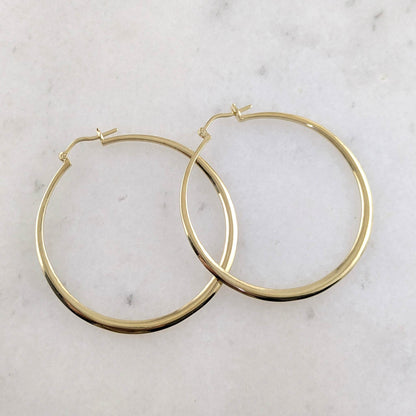 High-Polish J. Lo Hoop Earrings – Bold Gold Statement Hoops - TurkishBling