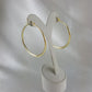 High Polished  Statement Graduated Gold Hoop Earrings 2''