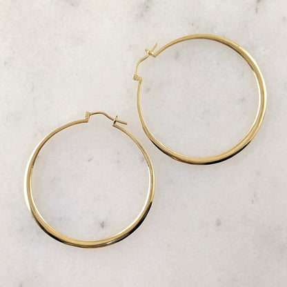 High-Polish J. Lo Hoop Earrings – Bold Gold Statement Hoops - TurkishBling