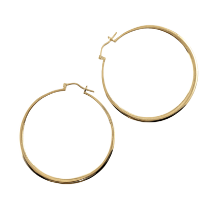 High-Polish J. Lo Hoop Earrings – Bold Gold Statement Hoops - TurkishBling