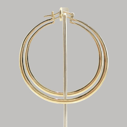 High-Polish J. Lo Hoop Earrings – Bold Gold Statement Hoops - TurkishBling