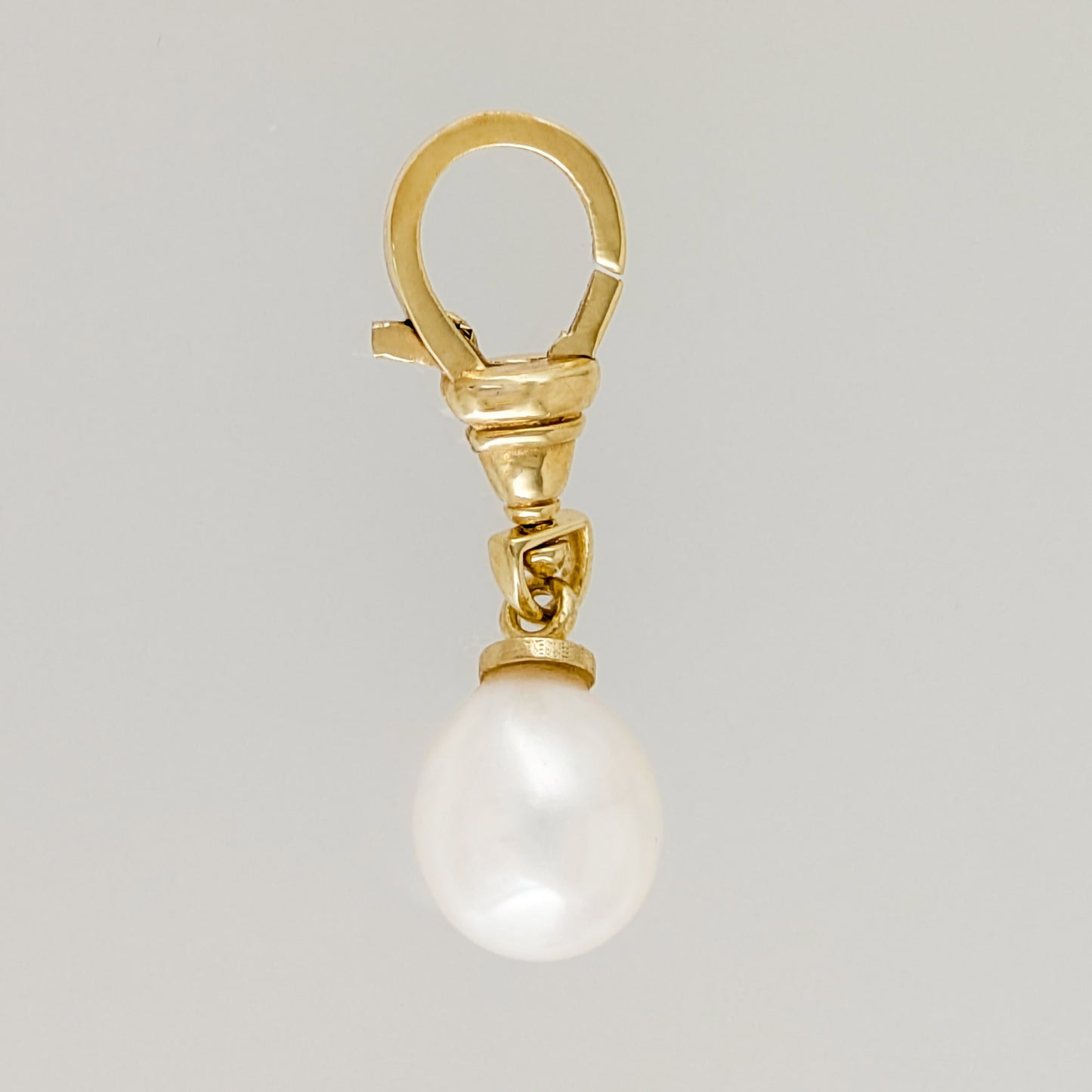 Pearl Drop Charm  with Orbit Clasp