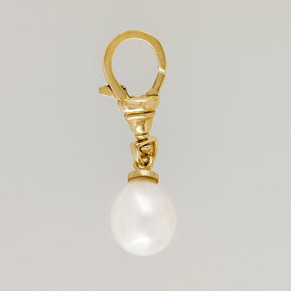 Pearl Drop Charm  with Orbit Clasp
