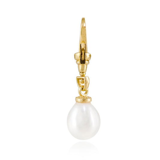 Pearl Drop Charm  with Orbit Clasp