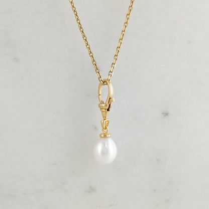 Pearl Drop Charm  with Orbit Clasp