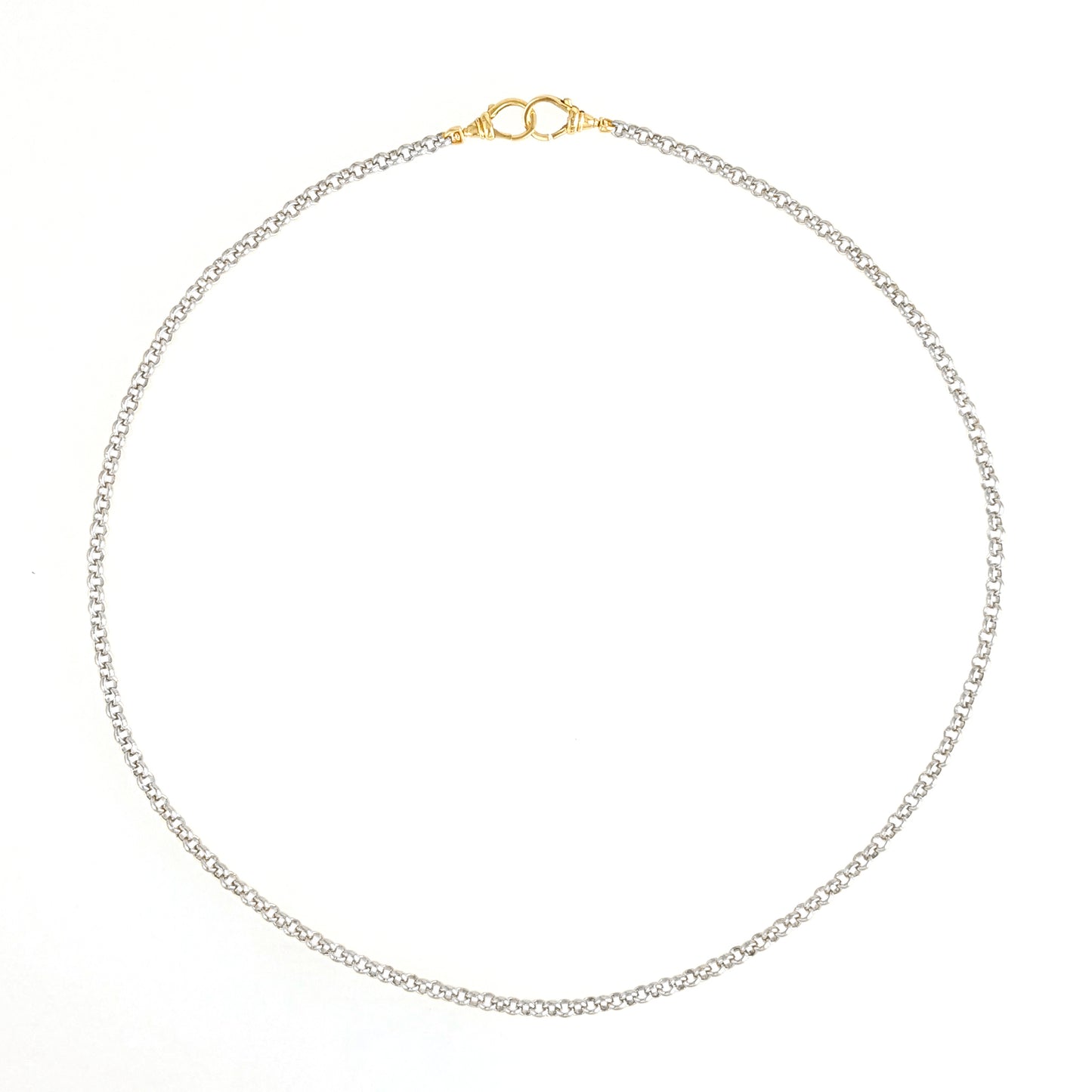 Two Tone Cable Link Chain Necklace