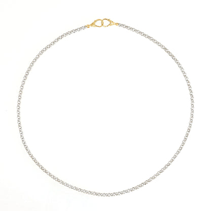 Two Tone Cable Link Chain Necklace