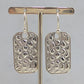 Gold Over Bronze Textured Rectangle Earring