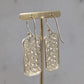 Gold Over Bronze Textured Rectangle Earring