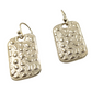 Textured Rectangle Drop Earrings with Hammered Finish