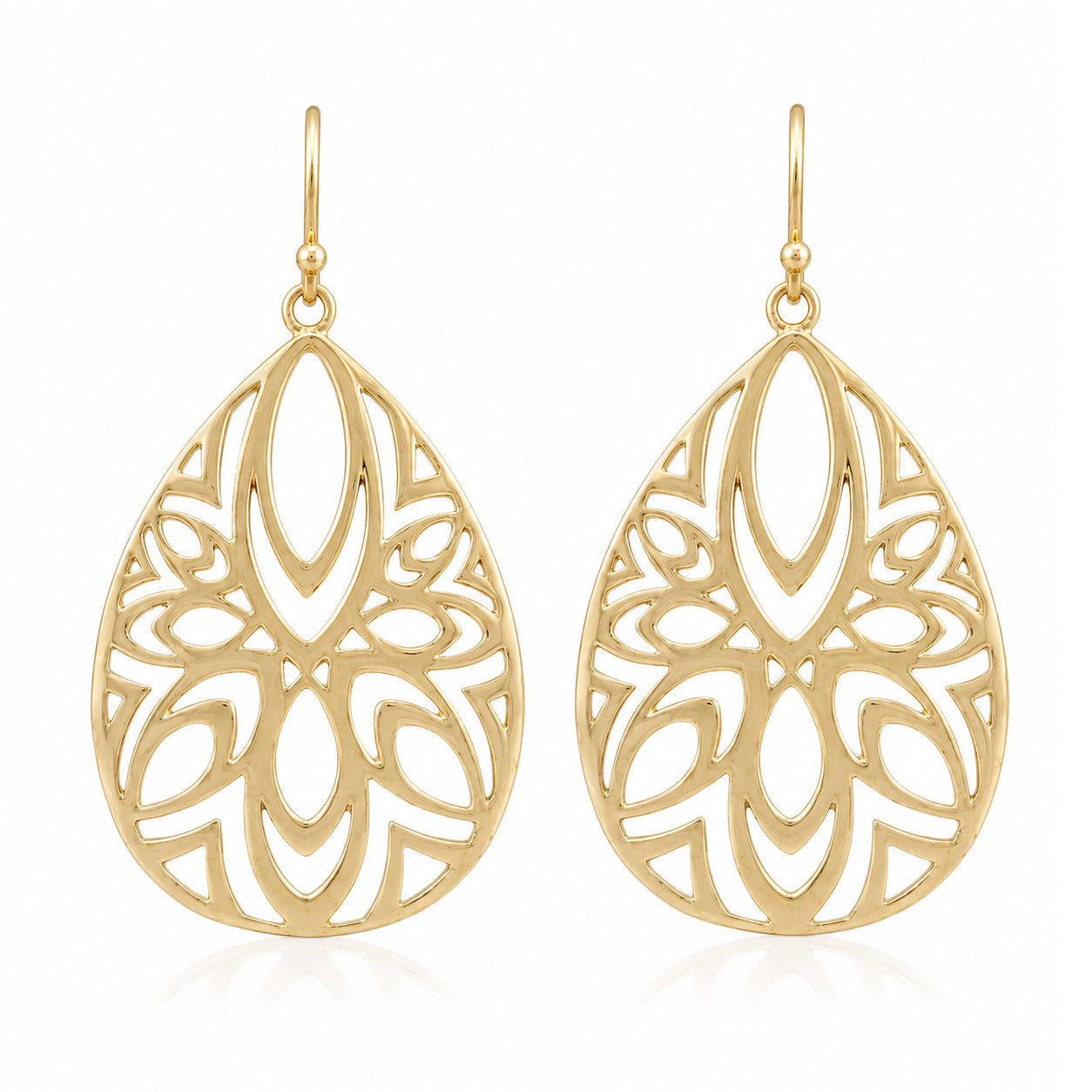 Teardrop Openwork Drop Earrings