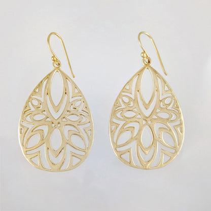 Teardrop Openwork Drop Earrings
