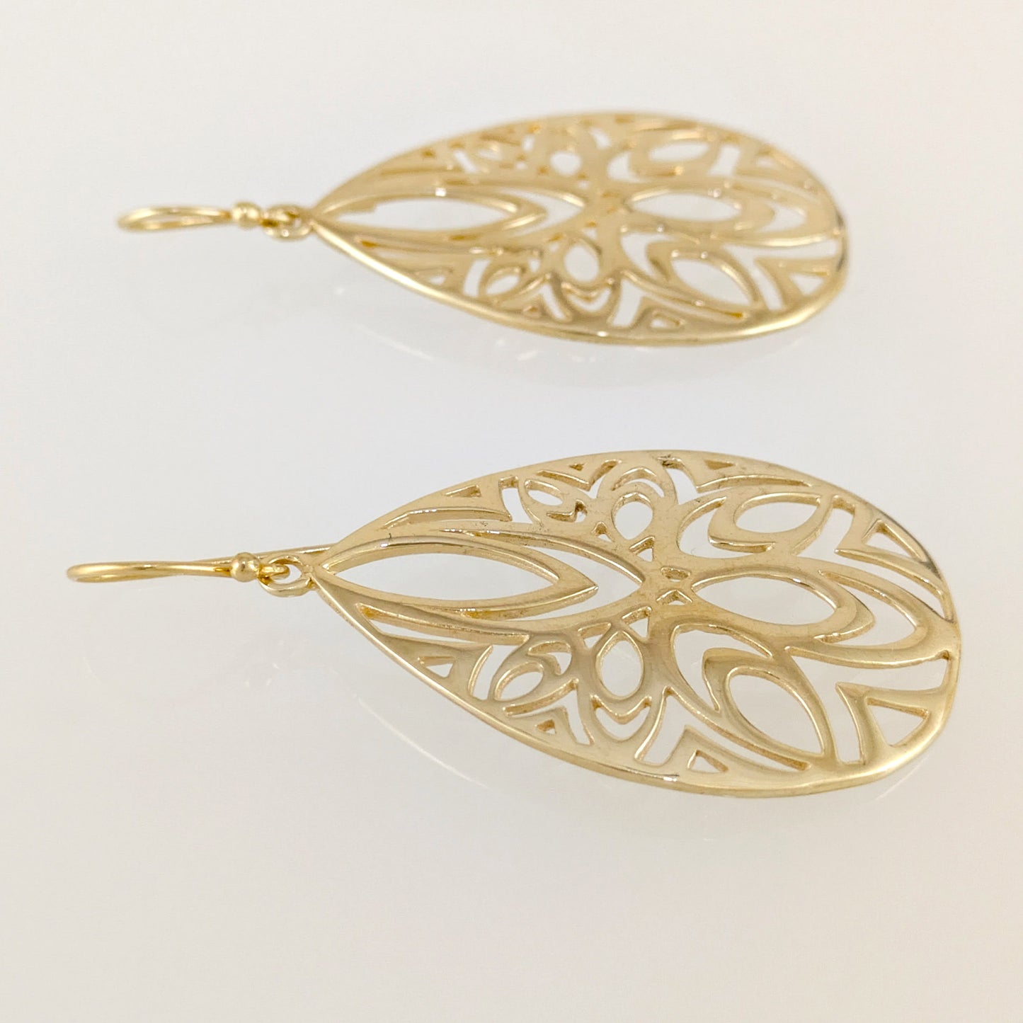 Teardrop Openwork Drop Earrings