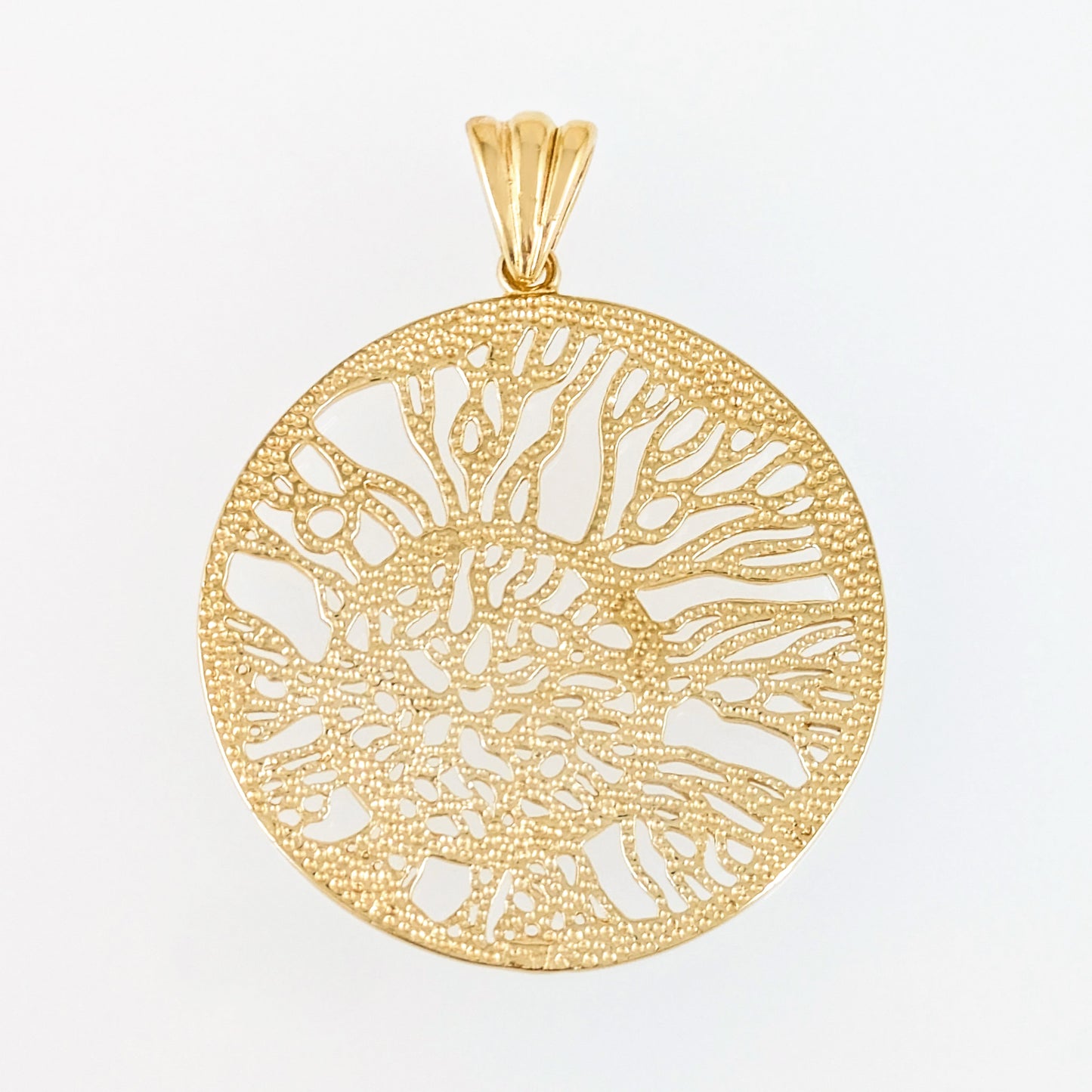 Organic Coral Pattern Openwork Pendant