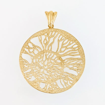 Organic Coral Pattern Openwork Pendant