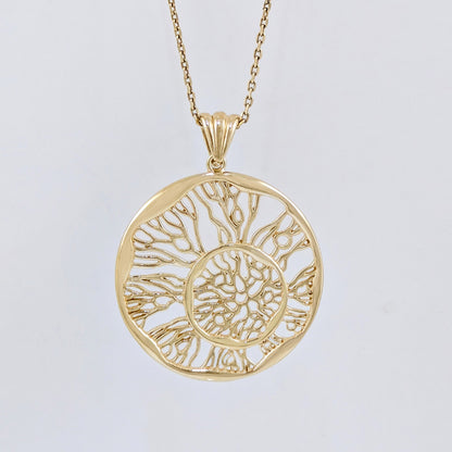 Organic Coral Pattern Openwork Pendant