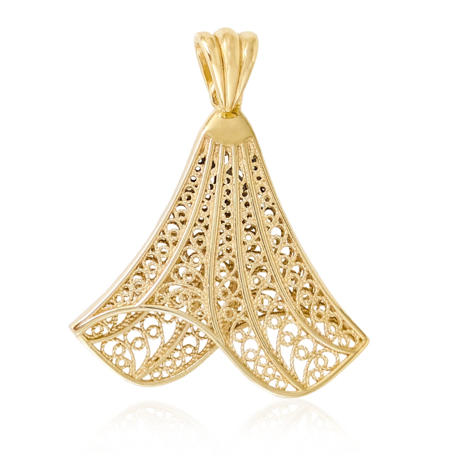 Scrollwork Fan Filigree Sufi DancerSufi Dancer Reversible Pendant