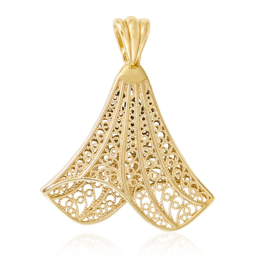 Scrollwork Fan Filigree Sufi DancerSufi Dancer Reversible Pendant