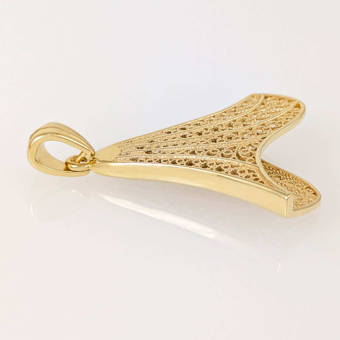 Scrollwork Fan Filigree Sufi DancerSufi Dancer Reversible Pendant