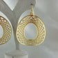 Woven Gold Oval Earrings