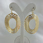 Woven Gold Oval Earrings