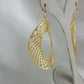 Woven Gold Oval Earrings