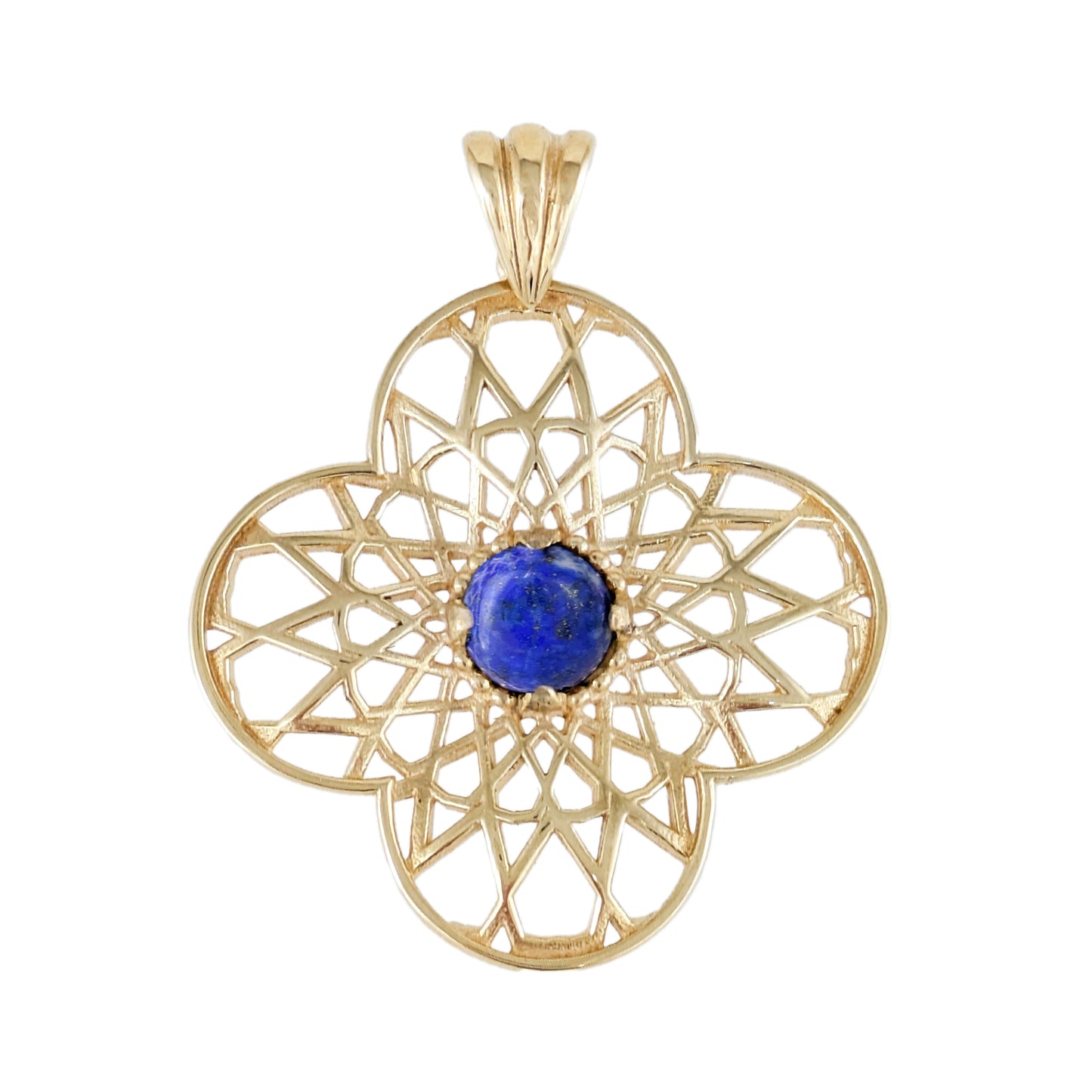Geometric Sculptural Filigree Pendant