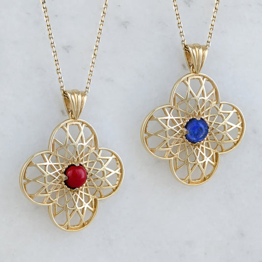 Geometric Sculptural Filigree Pendant