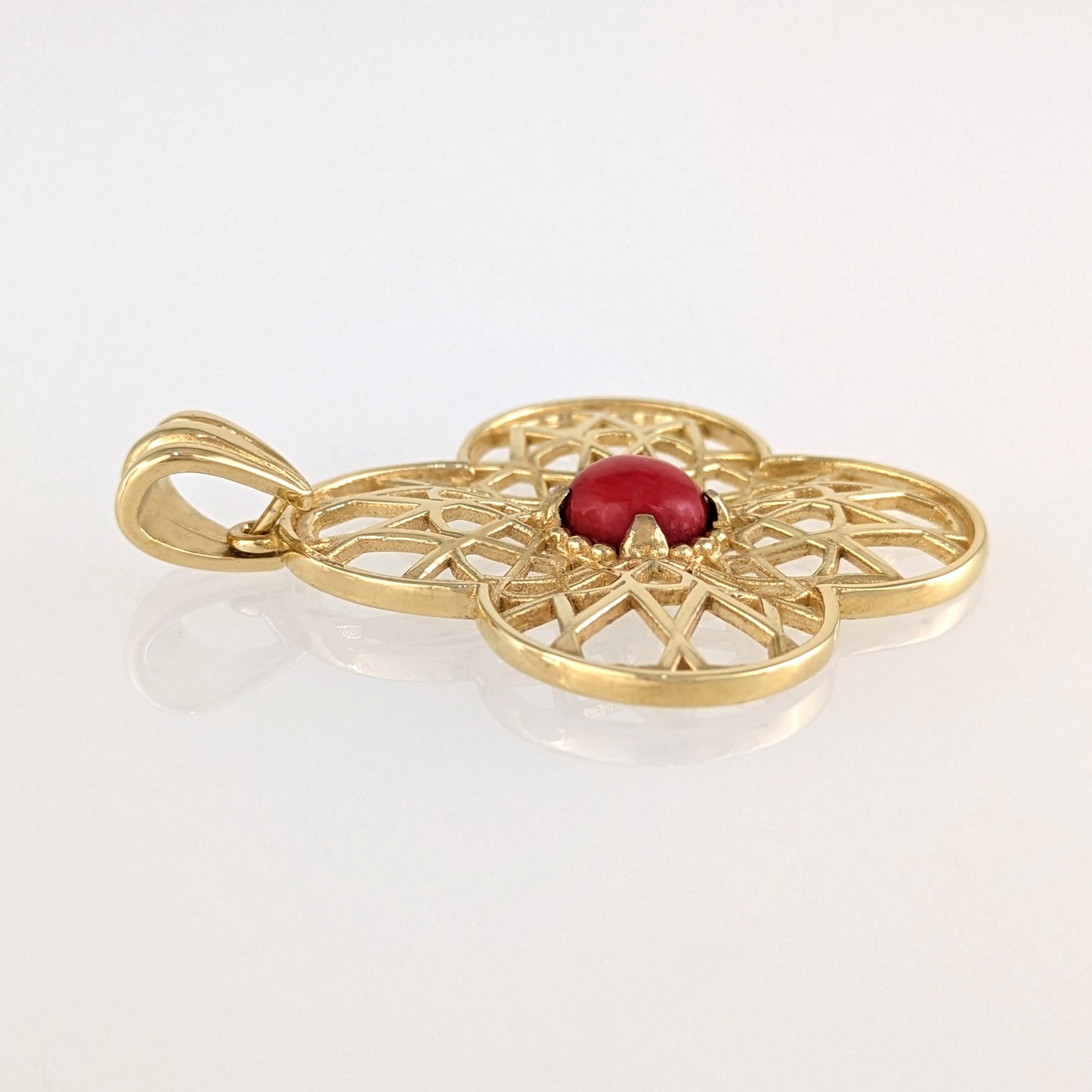 Geometric Sculptural Filigree Pendant