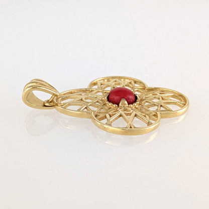 Geometric Sculptural Filigree Pendant