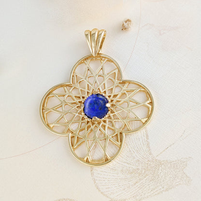 Geometric Sculptural Filigree Pendant