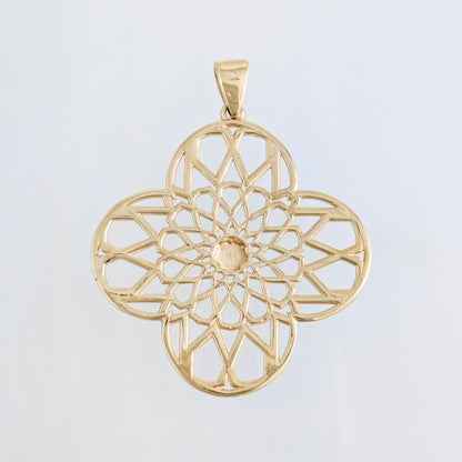 Blue Crystal Geometric Pendant Charm