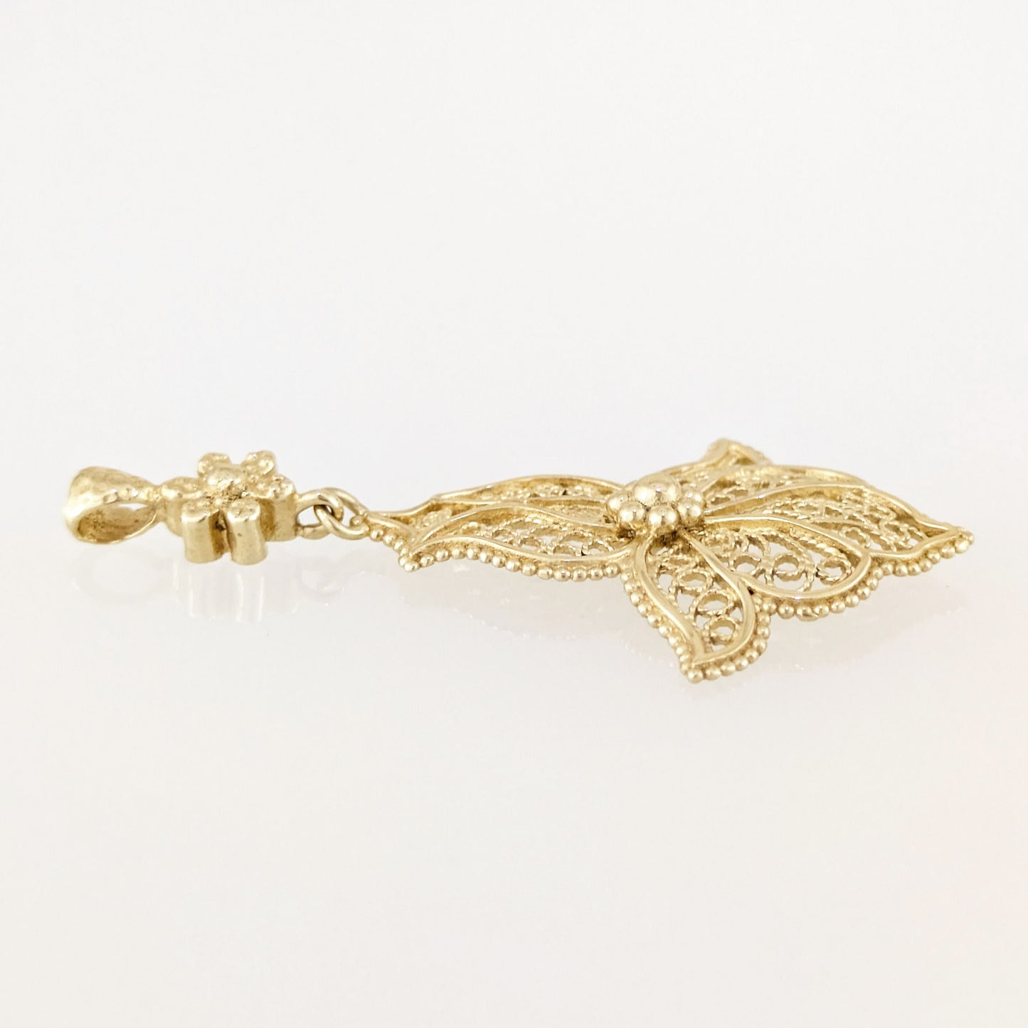 Floral Cross Openwork Pendant