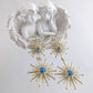 Starburst Drop Earrings – Blue Gem Statement Jewelry