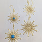 Starburst Drop Earrings – Blue Gem Statement Jewelry