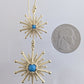 Starburst Drop Earrings – Blue Gem Statement Jewelry