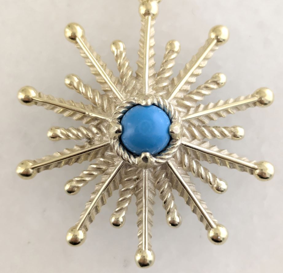Starburst Drop Earrings – Blue Gem Statement Jewelry